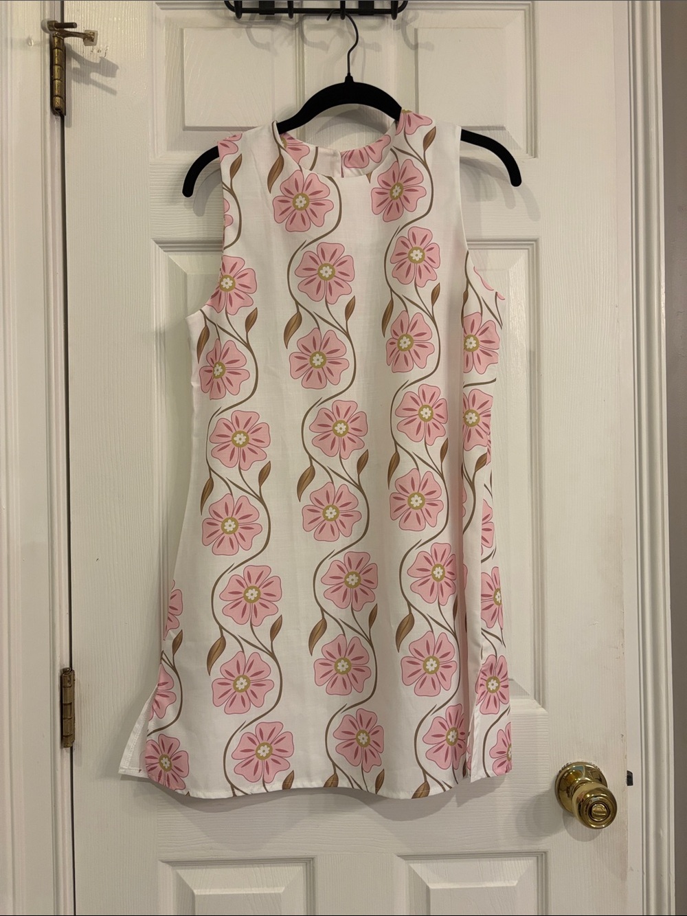 Pink Floral Sleeveless Dress